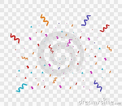 Colorful bright confetti Vector Illustration