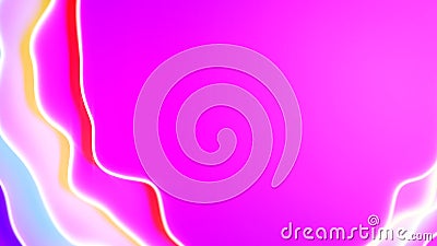 colorful bright rainbow passionate soft figures on purple bg - abstract 3D rendering Stock Photo