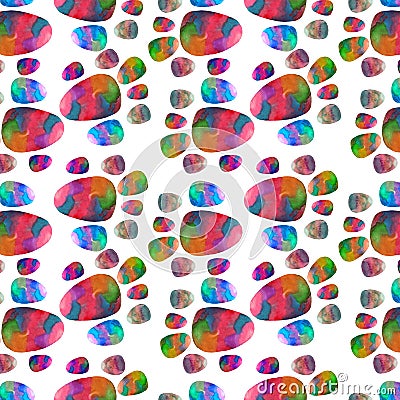 Colorful bright sophisticated wonderful lovely sophisticated abstract graphic beautiful paint like a child Easter eggs pattern wat Cartoon Illustration