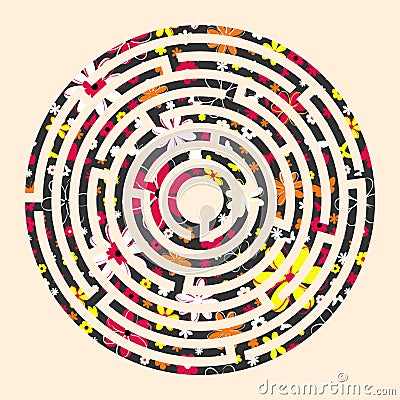 Labyrinth, game, entertainment Vector Illustration