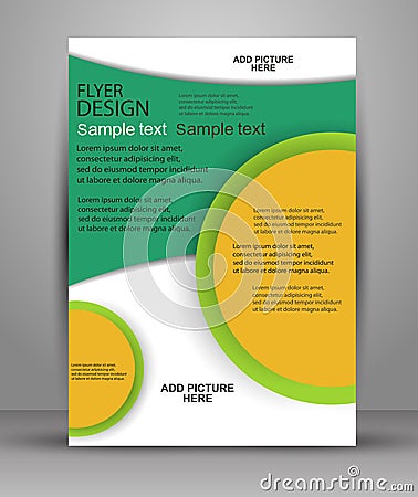 Colorful Brochure design. Flyer template for business Vector Illustration