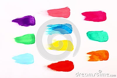 Colorful brush strokes Stock Photo