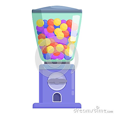 Colorful bubblegum machine icon cartoon vector. Candy vending toy Vector Illustration