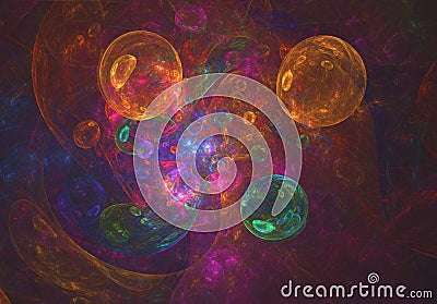 Colorful bubbles carnival abstract background Stock Photo