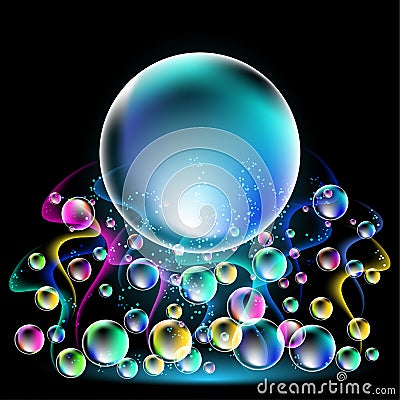 Colorful bubbles Vector Illustration