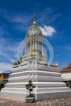 Colorful buddhist temple in Wat Pho complex in Bangkok, Thailand Stock Photo