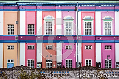 Colorful building facade in Copenhagen, Denmark Editorial Stock Photo