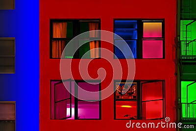 Colorful buildings Stock Photo