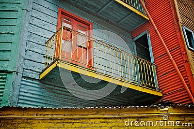 Colorful buildings in buenos aires Stock Photo