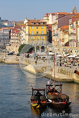 Colorful buildings in the old town. Porto. Portugal Editorial Stock Photo