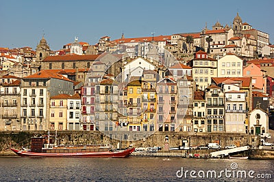 Colorful buildings in the old town. Porto. Portugal Editorial Stock Photo