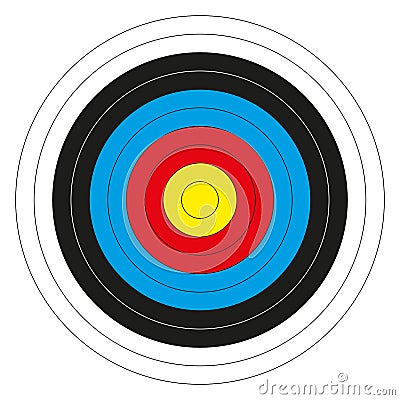 Colorful bullseye target Vector Illustration