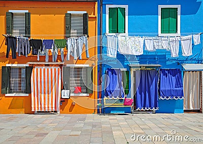 Colorful Burano,Italy Stock Photo