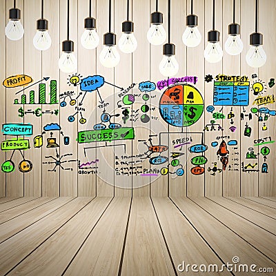 Colorful business plan Stock Photo