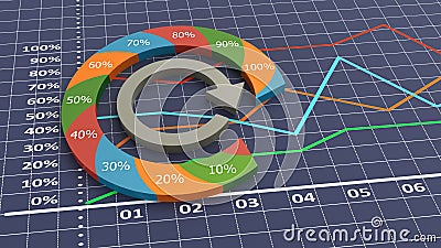 Colorful business process chart Stock Photo