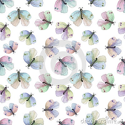 Colorful butterflies pattern Stock Photo