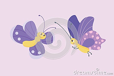 Colorful butterflies vector. Vector Illustration