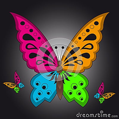 Colorful Butterfly Vector Illustration