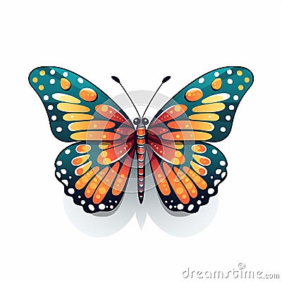 Colorful Butterfly Display Radiant Wings Stock Photo