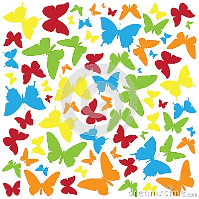 Colorful butterfly isolated on white background Vector Illustration