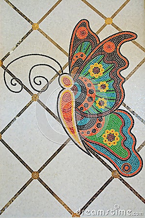 Colorful butterfly mosaic Stock Photo