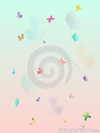 Colorful Butterfly summer splash beautiful wallpaper. Layered vector illustration. Vector Illustration