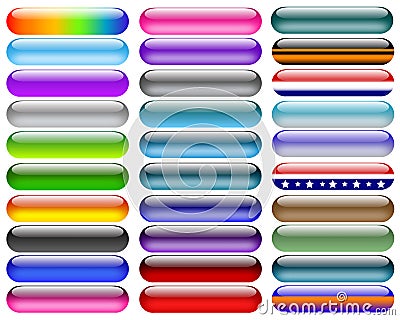 Colorful Buttons Vector Illustration