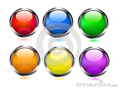 Colorful buttons icons Stock Photo