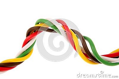 Colorful cabling Stock Photo