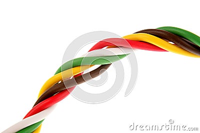 Colorful cabling Stock Photo