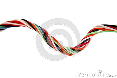 Colorful cabling Stock Photo