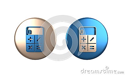 Colorful Calculator icon isolated on white background. Accounting symbol. Business calculations mathematics education Cartoon Illustration