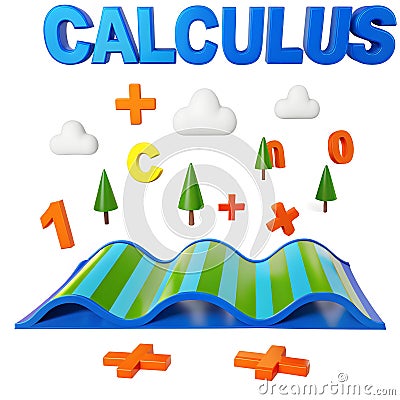 Colorful Calculus: A whimsical 3D render of the word 