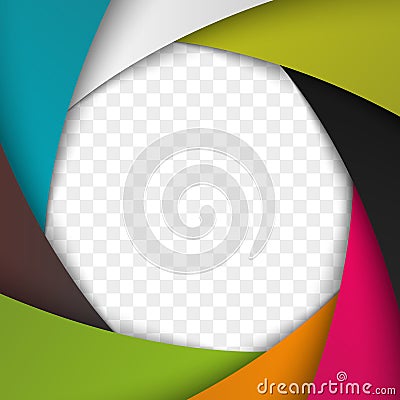 Colorful Camera Shutter Aperture. Vector background. Vector Illustration