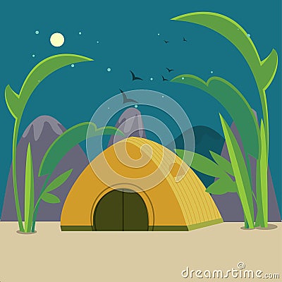 Colorful Camping Background Vector Illustration