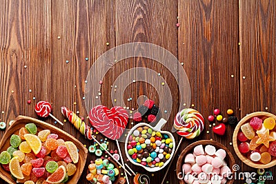 Colorful candies, jelly and marmalade Stock Photo