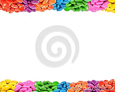 Colorful candy frame Stock Photo