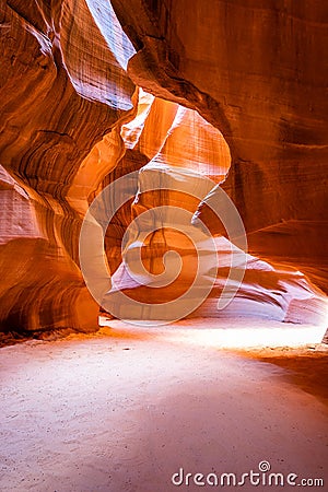 The intricate canyons of Antelope Canyon. Stock Photo