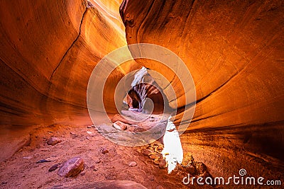 The intricate canyons of Antelope Canyon. Stock Photo