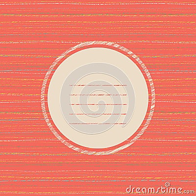 Colorful card with scratched wavy lines. Seamless. Vector Illustration