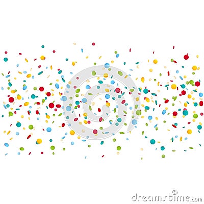 Colorful carnival confetti background. Vector Illustration