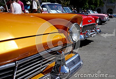 Colorful cars in Havana, Cuba Editorial Stock Photo