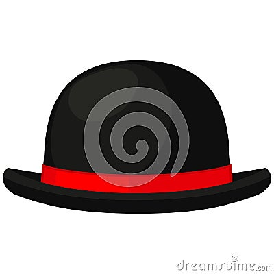 Colorful cartoon bowler hat Vector Illustration