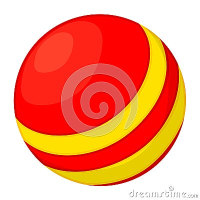 Colorful cartoon rubber ball toy Vector Illustration