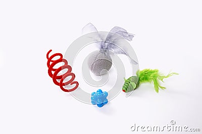 Colorful cat toys Stock Photo