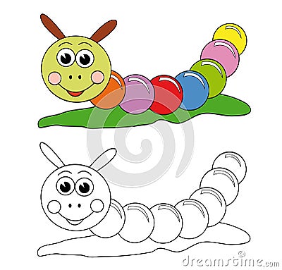 Colorful caterpillar Stock Photo