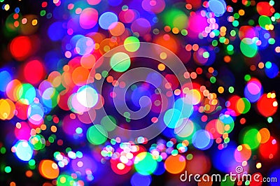 Colorful celebration lights Stock Photo