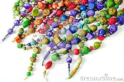 Colorful ceramic beads Stock Photo