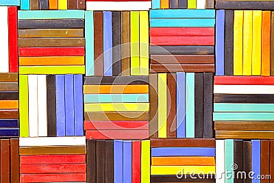 Colorful Ceramic Tile Patterns Background. Stock Photo