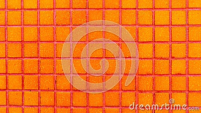 Colorful ceramic tiles mosaic - orange Stock Photo